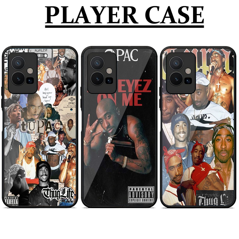 PLAYER CASE GLOSSY PREMIUM MOTIF TUPAC SHAKUR UNTUK TYPE VIVO Y75 5G T1 5G - CASE KEREN - CASE TERBA