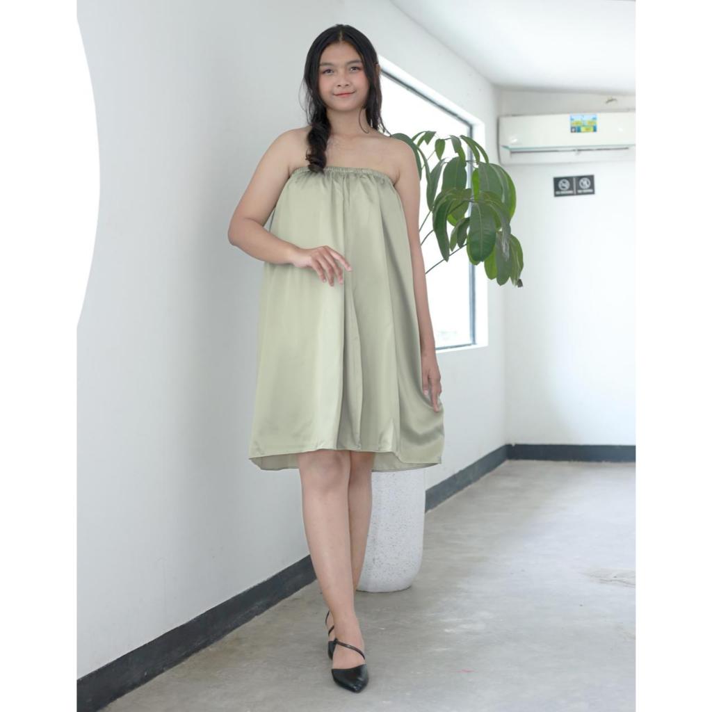 Obral Kemben Spa Katun Lembut Nyaman Warna ( Sage ) | Kemben Spa PENDEK SATIN VELVET Facial Lulur Ra