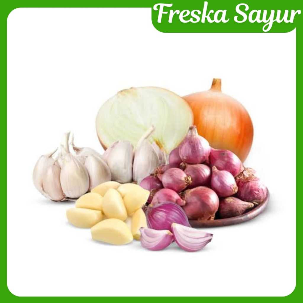 

Paket Bawang | Bawang Merah Brebes, Bawang Putih Bulat, Bawang Bombay 1 Pack