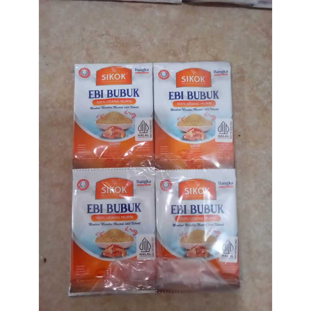 

sikok ebi bubuk shrimp powder 4,5gram hebi menir 100% asli udang ebi ( sikok )