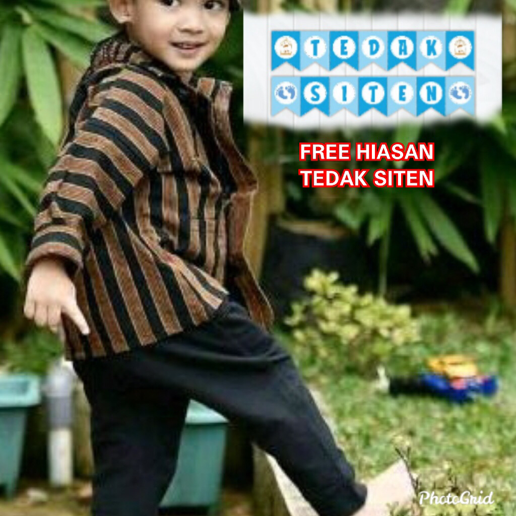 Setelan baju Lurik / Surjan baju Tedak Siten