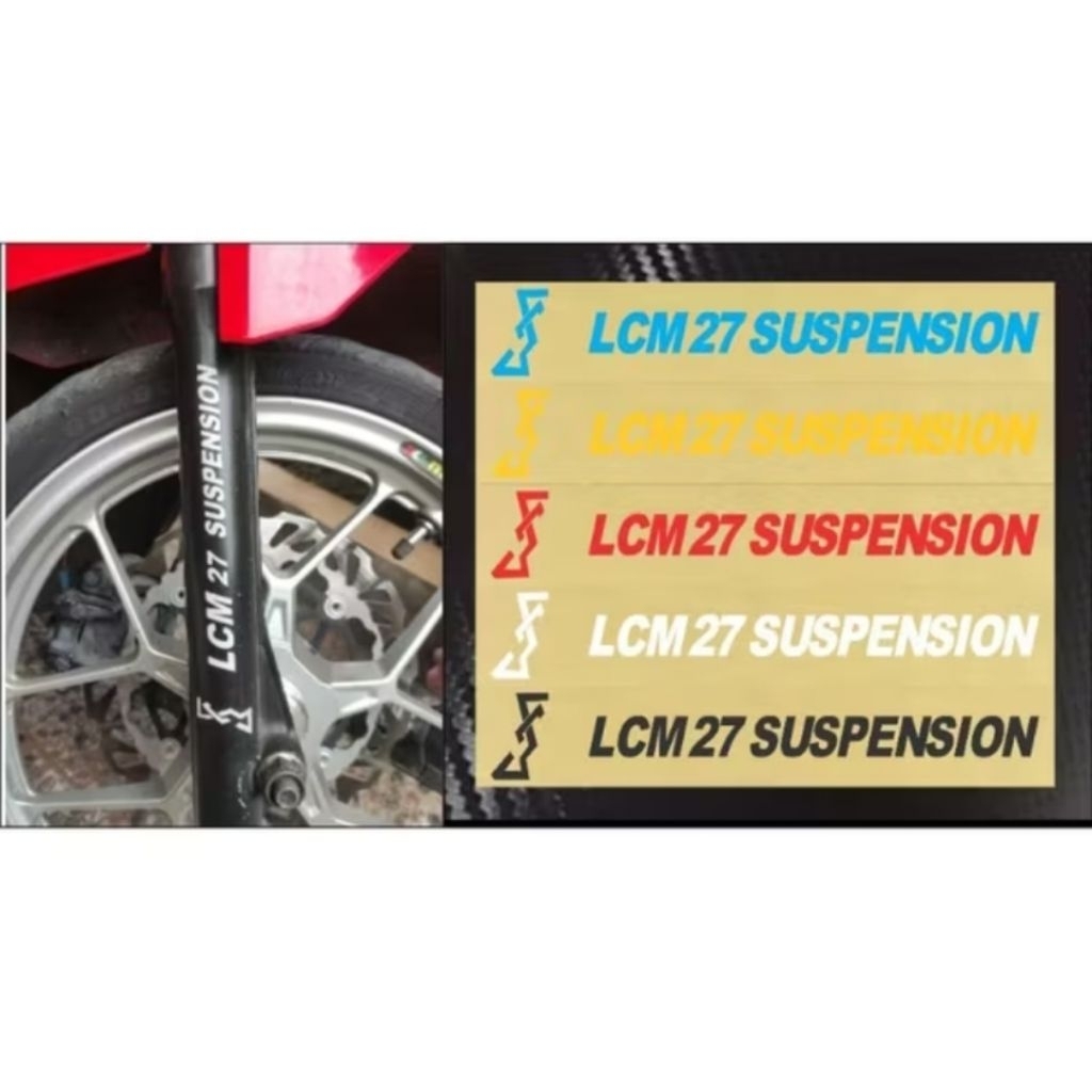 [PROMO] STICKER LCM 27 SUSPENSION SHOCKBREAKER DEPAN BEAT VARIO PCX ADV AEROX LEXI NMAX XMAX MIO XEO