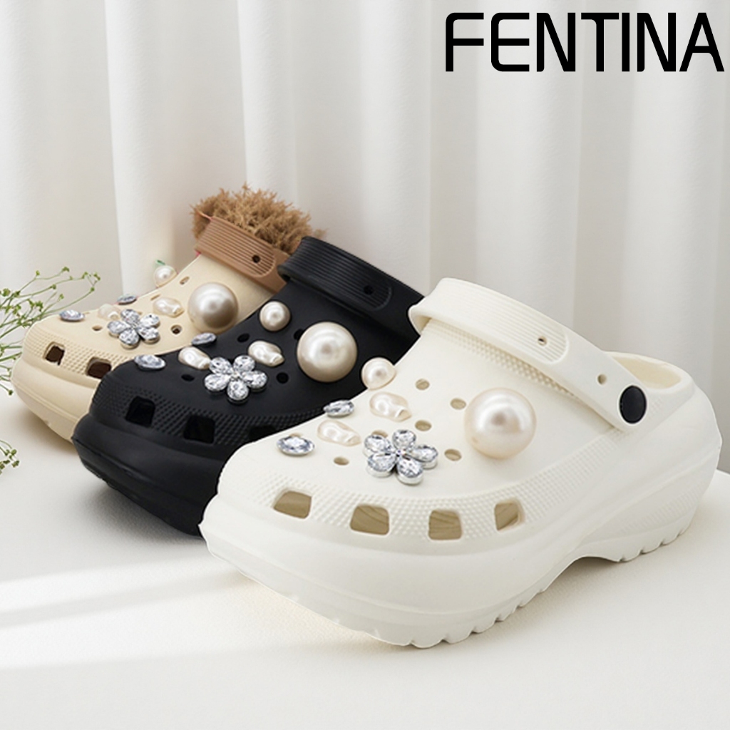 FENTINA Sandal Kodok Wanita Korea Sandal Jelly Baim Wanita Tas Sepatu FUji Sandal Wanita Kekinian