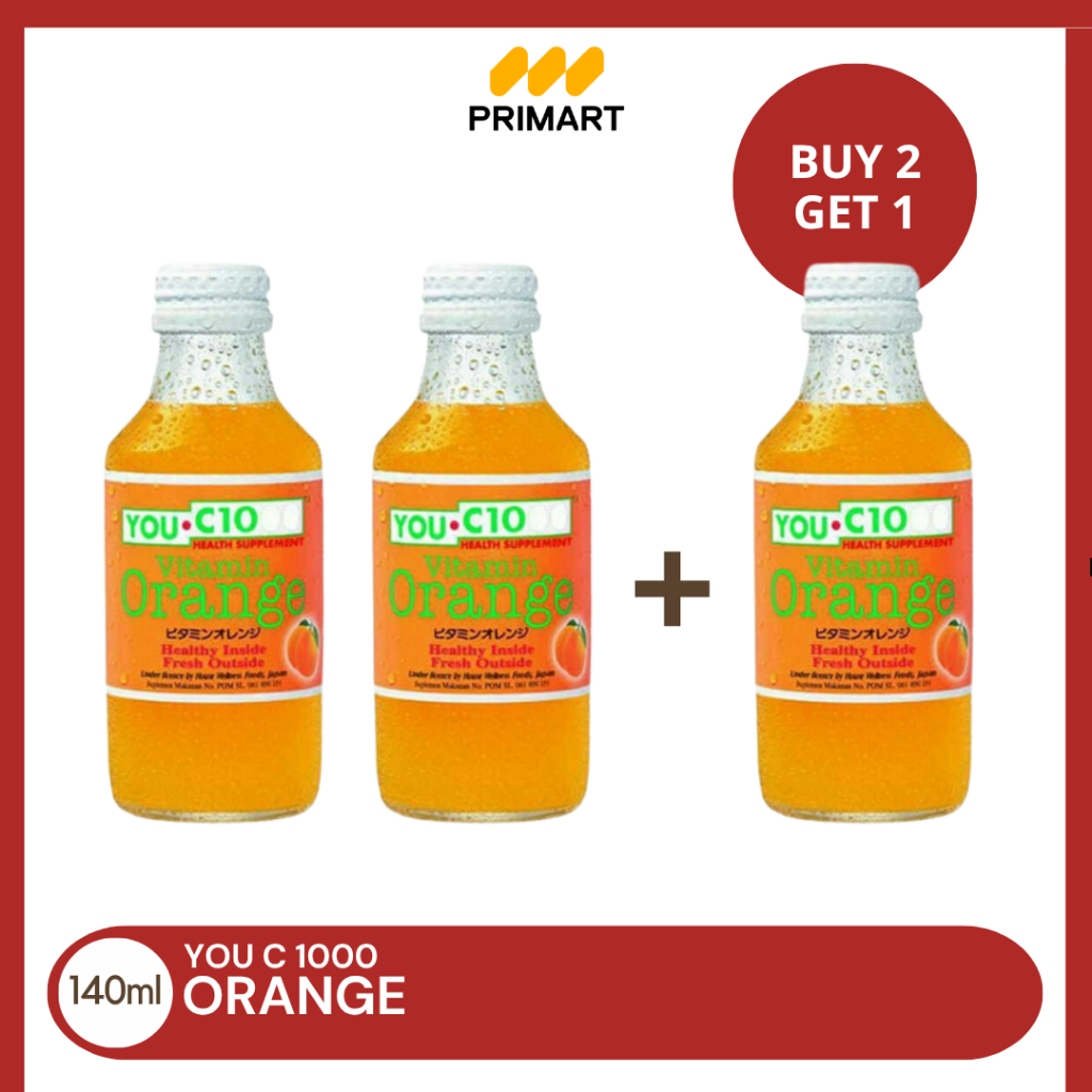 

YOU C 1000 Orange Water Minuman Vitamin C 140Ml Buy 2 Get 1 Free