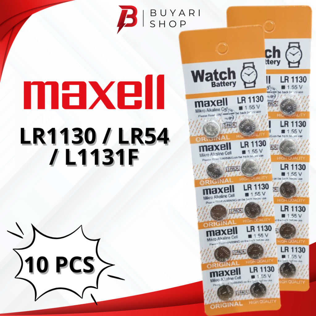 HARGA PERLEMBAR Baterai LR1130 Maxell Batre KALKULATOR LR1130 1130 Batre Jam Tangan LR1130 MAXELL