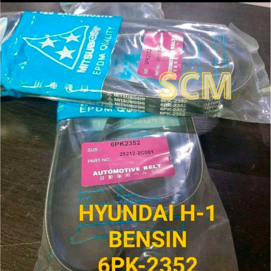 FAN VAN V BELT TALI KIPAS 6PK-2352 HYUNDAI H1 BENSIN 6PK2352