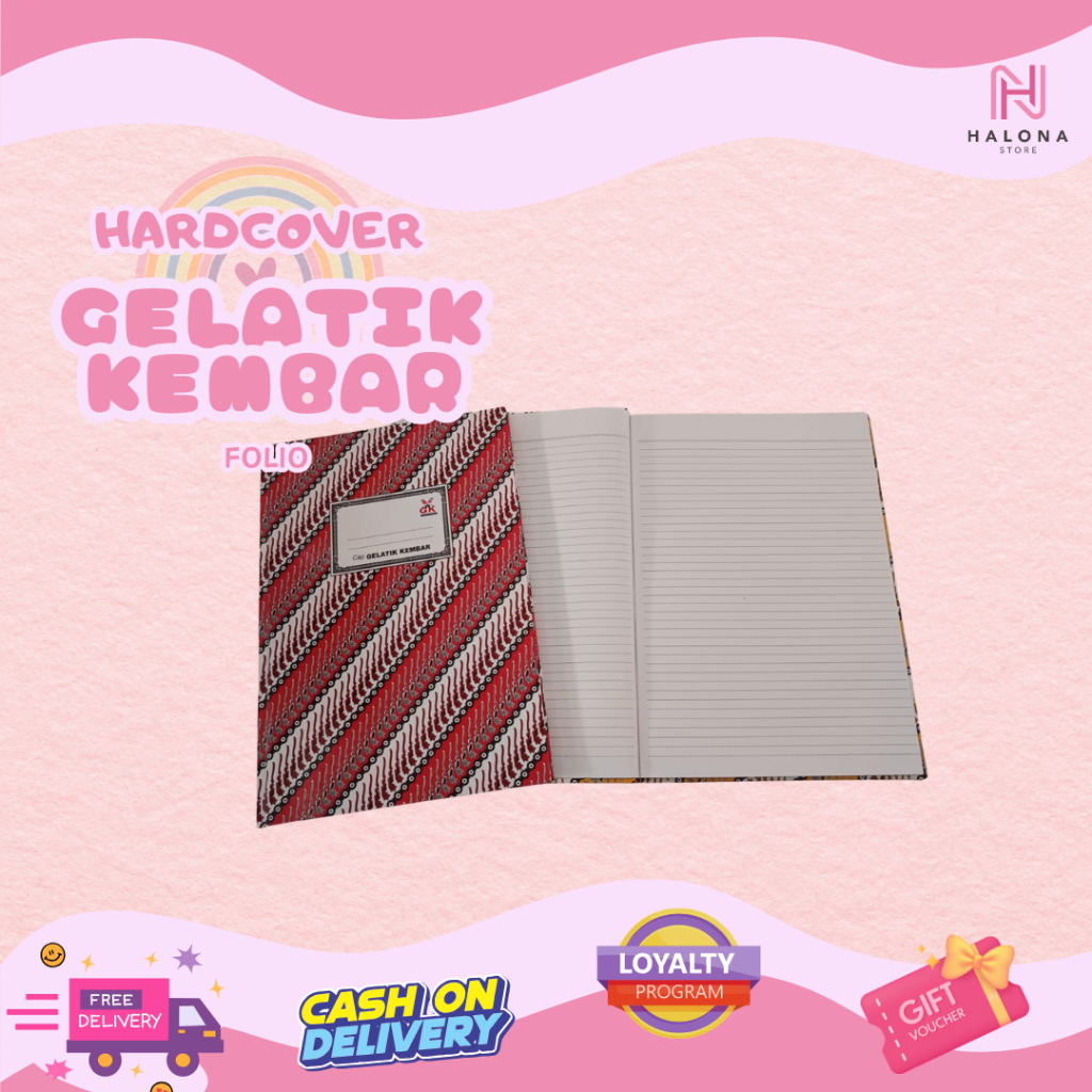 

Buku Folio / Hard cover Gelatik Kembar 50 Lembar