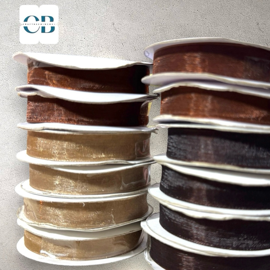 

(NEW) Pita Organdi 1/2 Inch – Aneka Warna Coklat Elegan