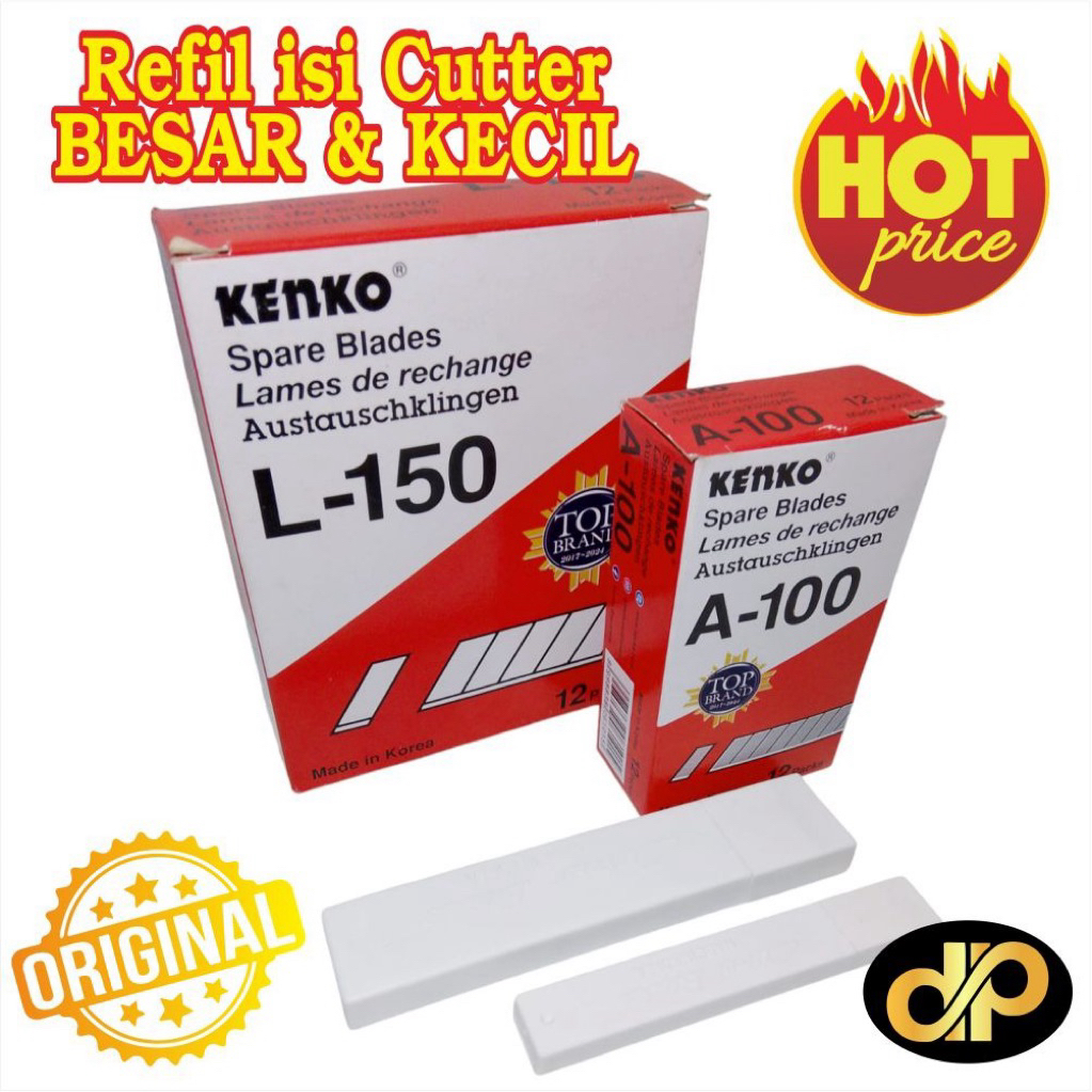 

PROMO ISI CUTTER BESAR ISI CUTTER KECIL, REFIL ISI CUTER BESAR DAN KECIL 1 BOK (12 PCS)