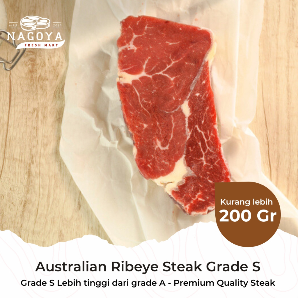 

Australian Ribeye Steak Grade S - 200 GR | Premium | Steak | Grade Terbaik