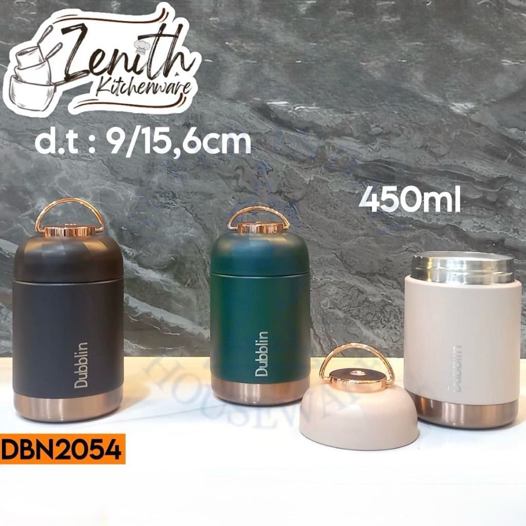 FOOD JAR STAINLESS STEEL SUS 304 TAHAN PANAS DINGIN 12 JAM DUBBLIN/ WADAH TERMOS MAKANAN/ LUNCH BOX 