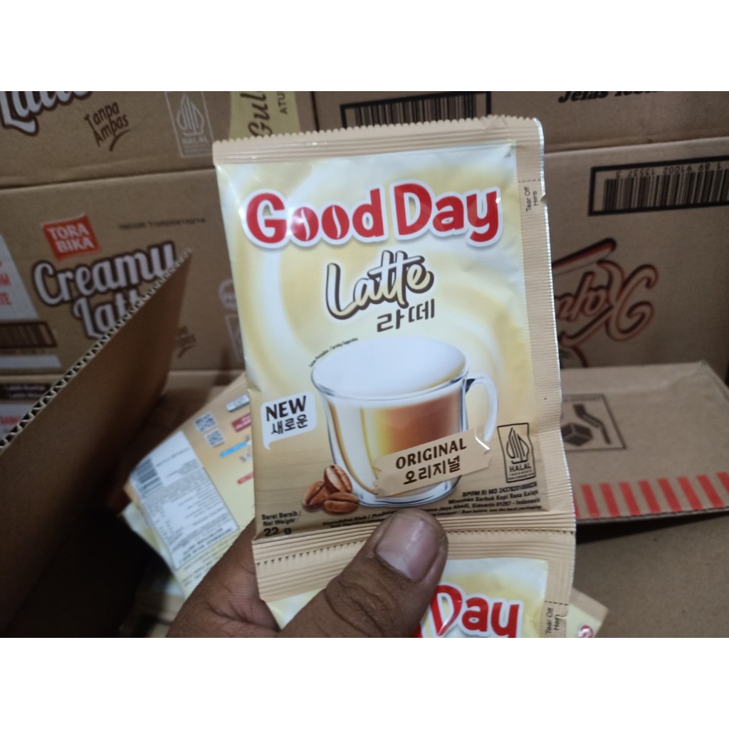 

GOOD DAY LATTE ORIGINAL Kopi Good Day Korea isi 1 Renceng x 10 Sachet
