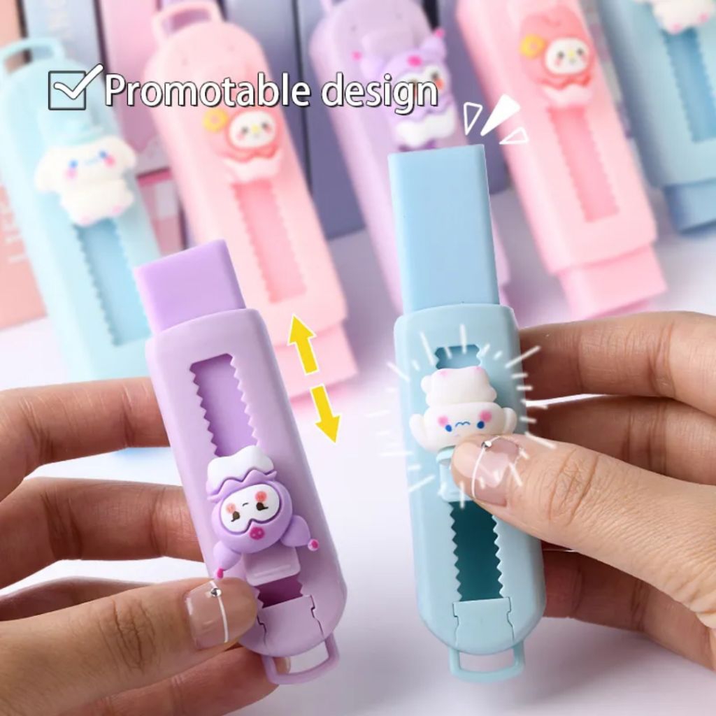 

Penghapus dorong anak anak lucu, bahan berkualitas, Official license Sanrio.