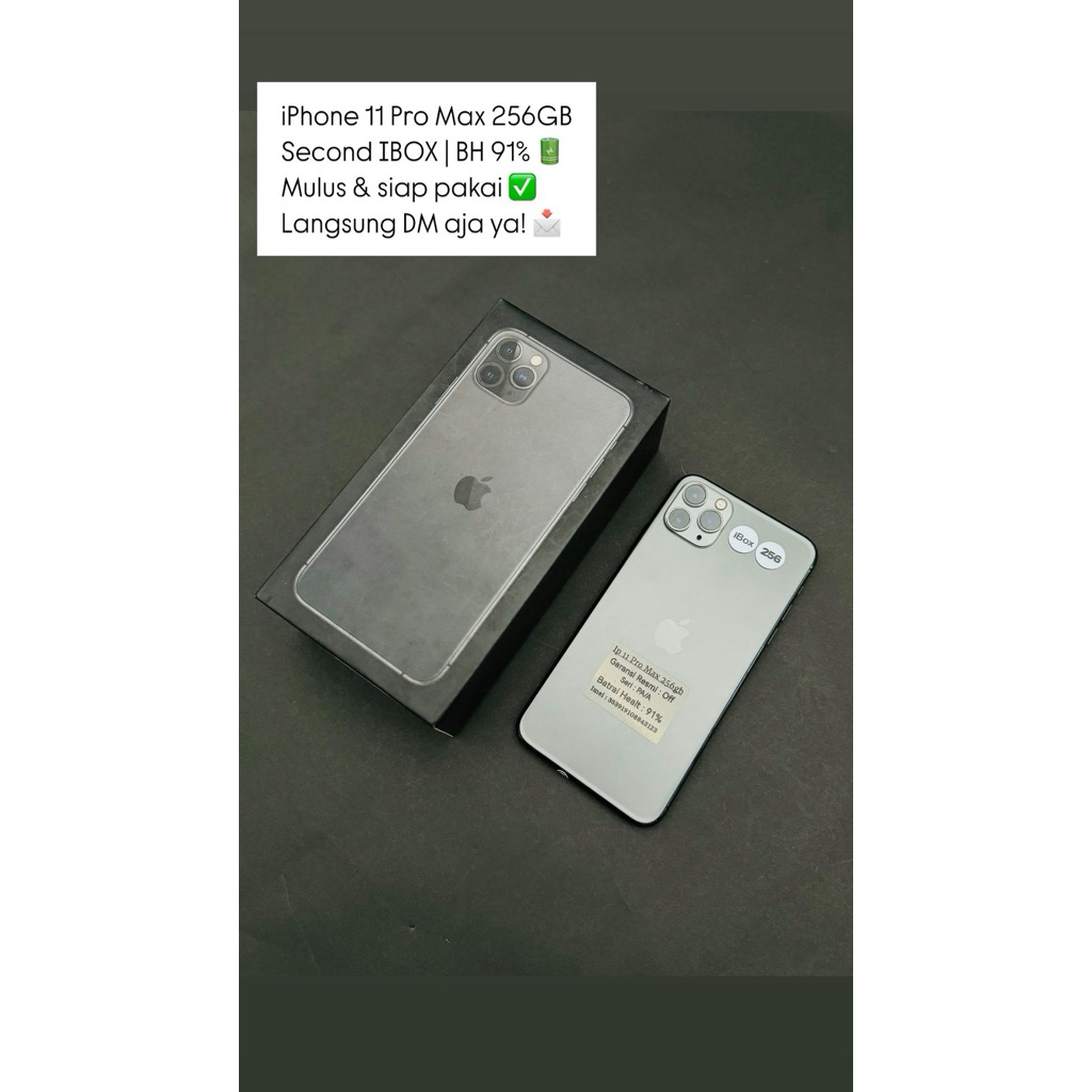 iphone 11 pro max 256gb second resmi ibox