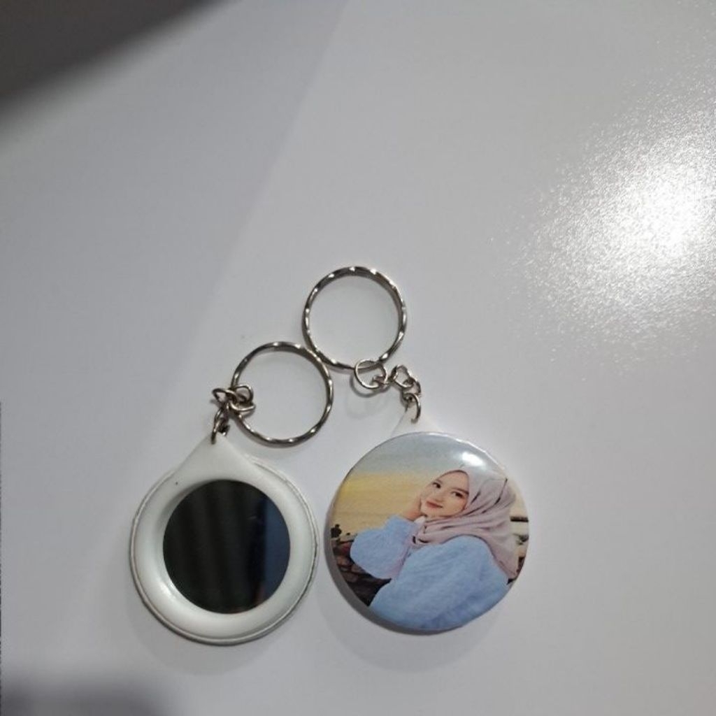 Gantungan Kunci Custom Cermin satuan