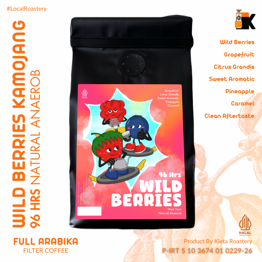 

Kieta Roastery - Biji Kopi Wild Berries Kamojang 100% Arabika 1kg / Bubuk Roasted Coffee Bean Filter Single Origin