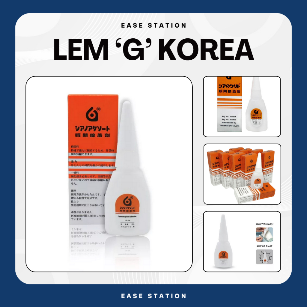 

LEM AKRILIK LEM KOREA GLUE ACRYLIC LEM TETES CAIR SERBAGUNA EASE STATION