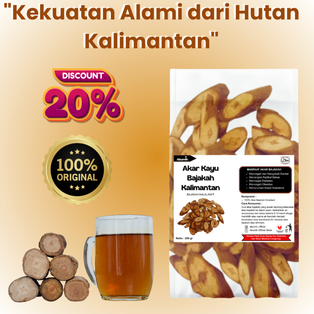 

akar kayu bajakah kalalawit asli kalimantan abumih Antioksidan alamiobat kanker