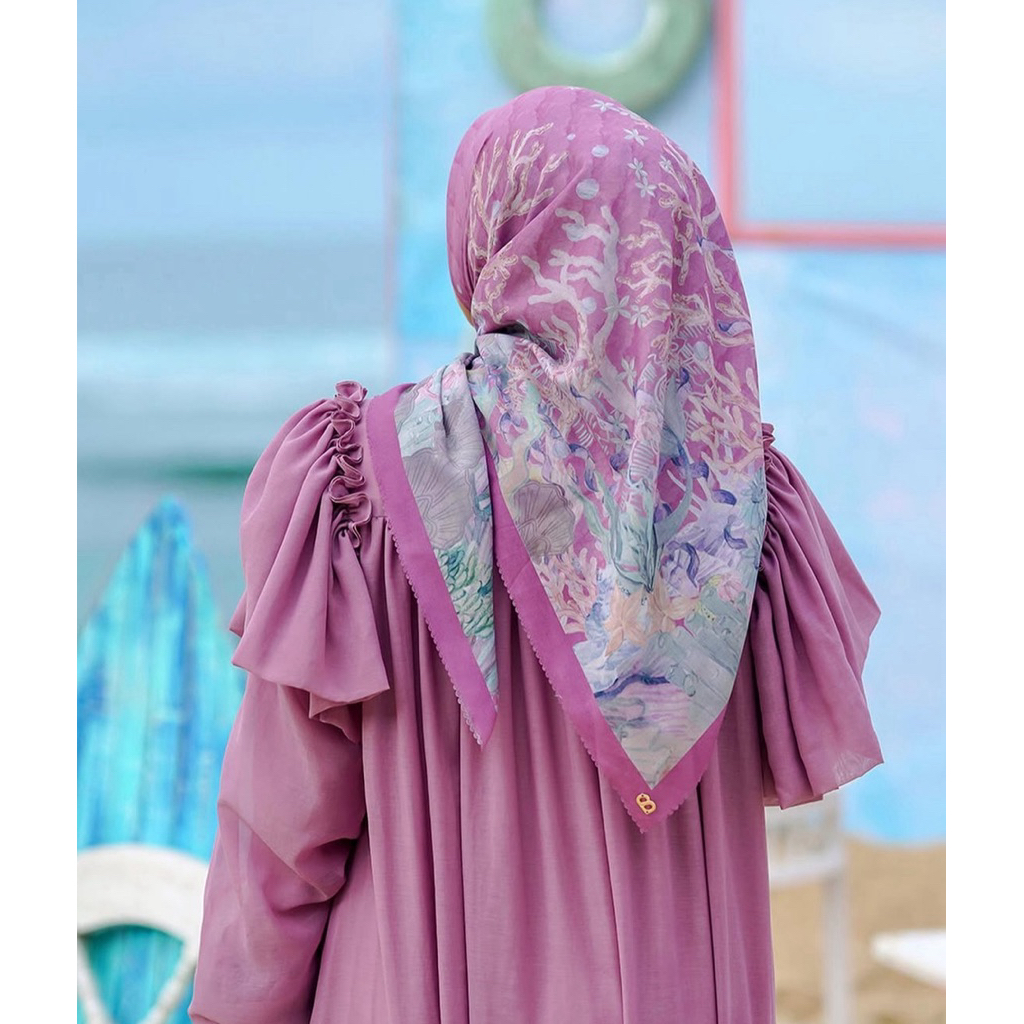 BUTTONSCARVES The Little Mermaid Satin Square Sorbet