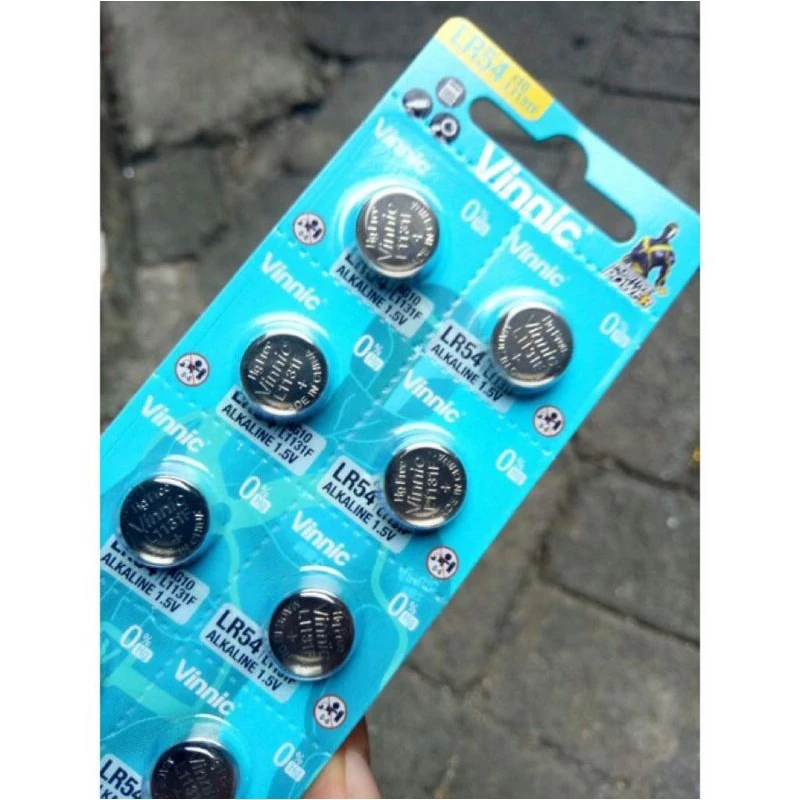 Baterai Vinnic LR54 AG10 L1131F batre kancing Original button cell AG 10 L 1131 F batere battery Jam