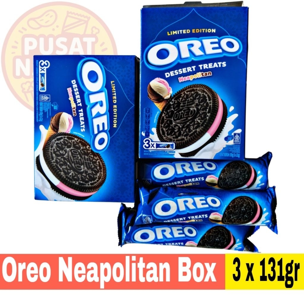 

Biskuit Oreo Neapolitan Box isi 3pak x 131gr