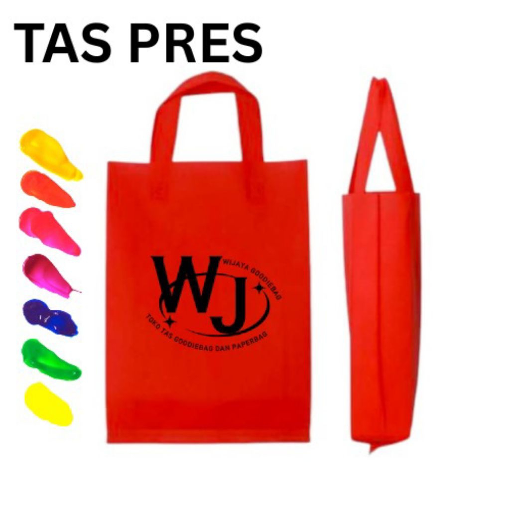 

tas kain polos hls press tali uk 20x26 isi 12pcs tas belanja, tas sembako