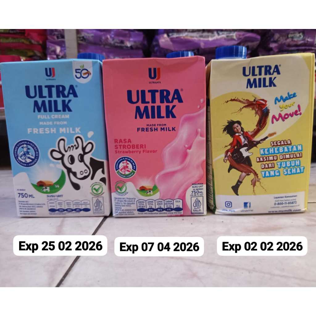 

ULTRA MILK Susu UHT Full Cream & coklat 750 ml Termurah