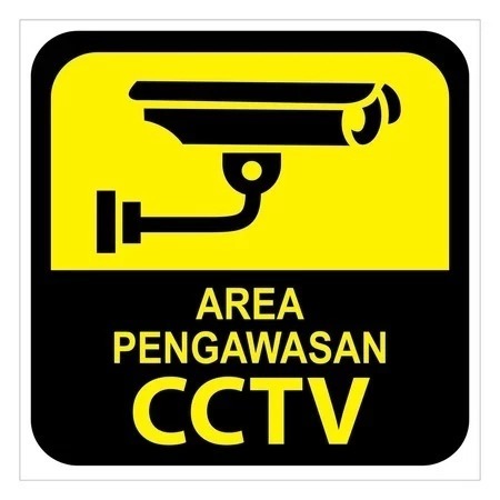 

Stiker Area Pengawasan CCTV Vinyl 20x20 Cm