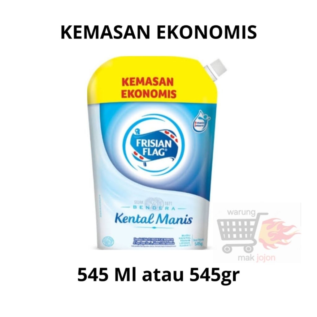 

Frisian flag susu kental manis susu bendera putih kemasan ekonomis 545ml
