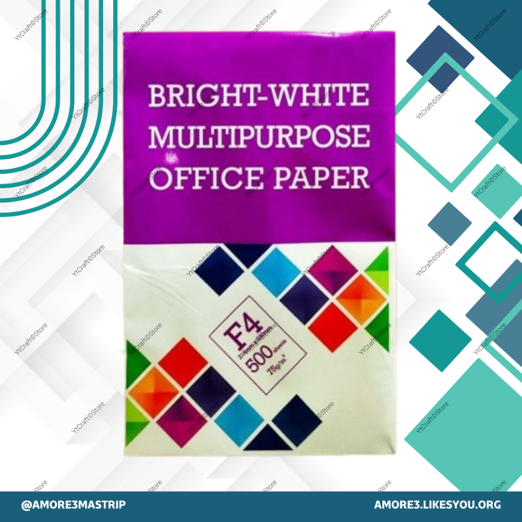 

Kertas HVS F4 Bright White 75 g/m² - 1 Rim (500 Lembar) / 1 Box (5 Rim)