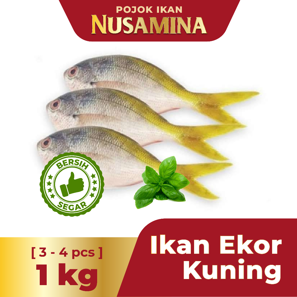 

Nusamina Ikan Ekor Kuning Bersih Segar Frozen [3-4 pcs] / 1kg