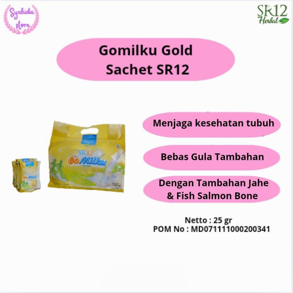 

Gomilku Gold Sachet SR12/ Membantu Kesehatan Tubuh/ Susu Lansia 0% Gula