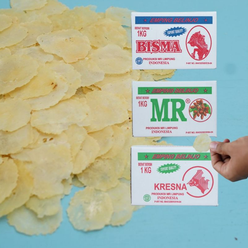 

EMPING MELINJO MENTAH TIPIS Asli Limpung ORIGINAL 1KG KUALITAS EXPORT PACK DUS, ready untuk goreng