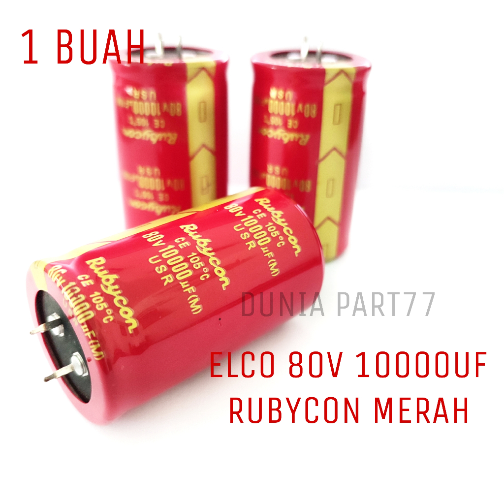 Elco 80V 10000UF Rubycon Merah Elko Rubycon 80 Volt