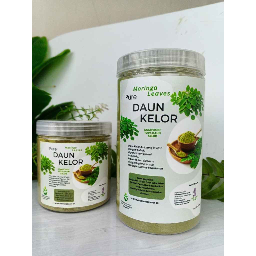 

Bubuk Daun Kelor Asli murni tanpa campuran Kemasan 500gram Daribumi/nutrifarm/syafia/Naturlife