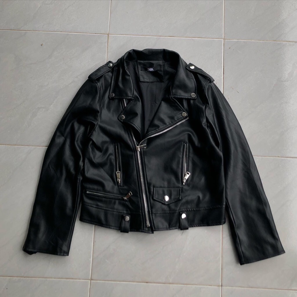 LEATHER JACKET RAMONES ZARA