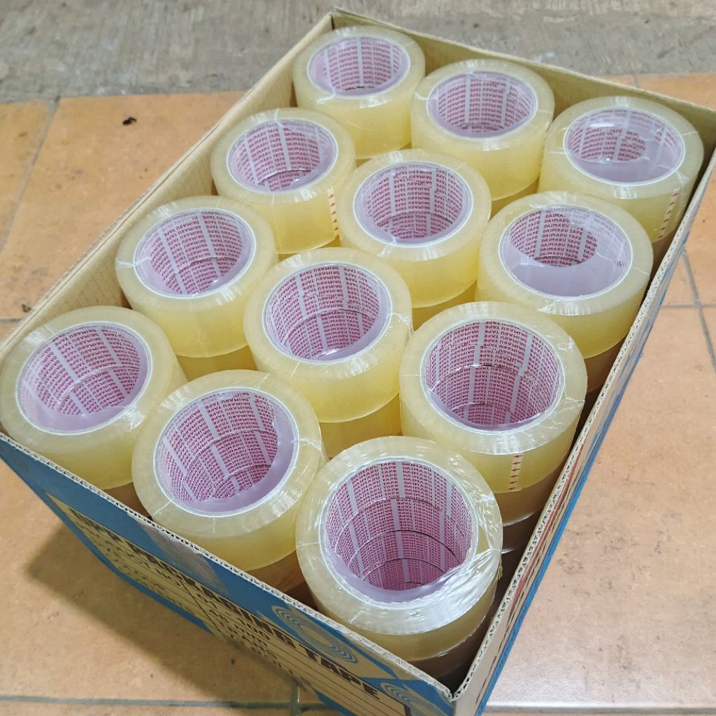 

1 Slop Lakban Bening 2 Inch 90 Yard FULL DAIMARU Isi 6 Roll