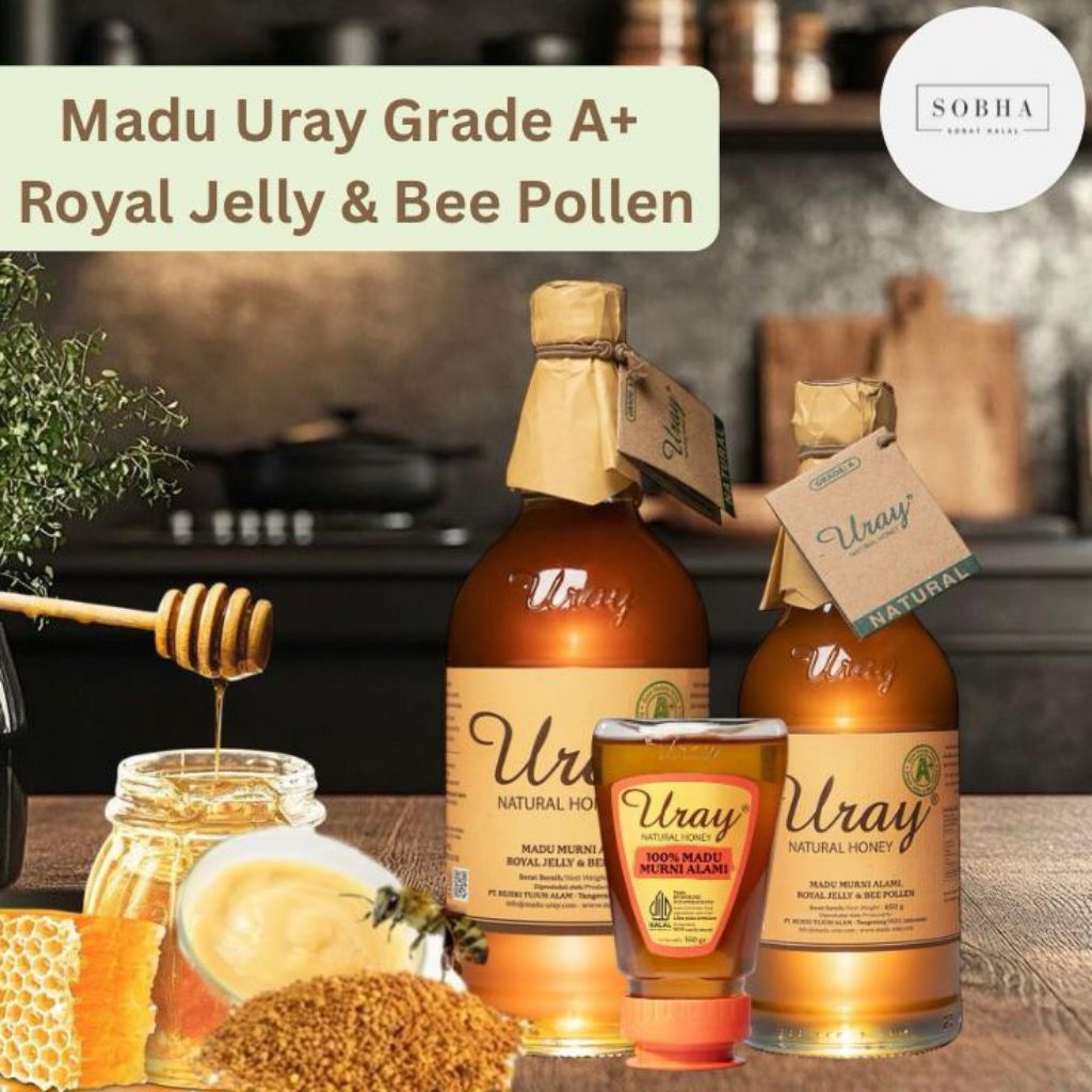 

Madu Uray - Natural Honey Grade A+ Royal Jelly and Bee Pollen 150GR & 450GR & 875GR