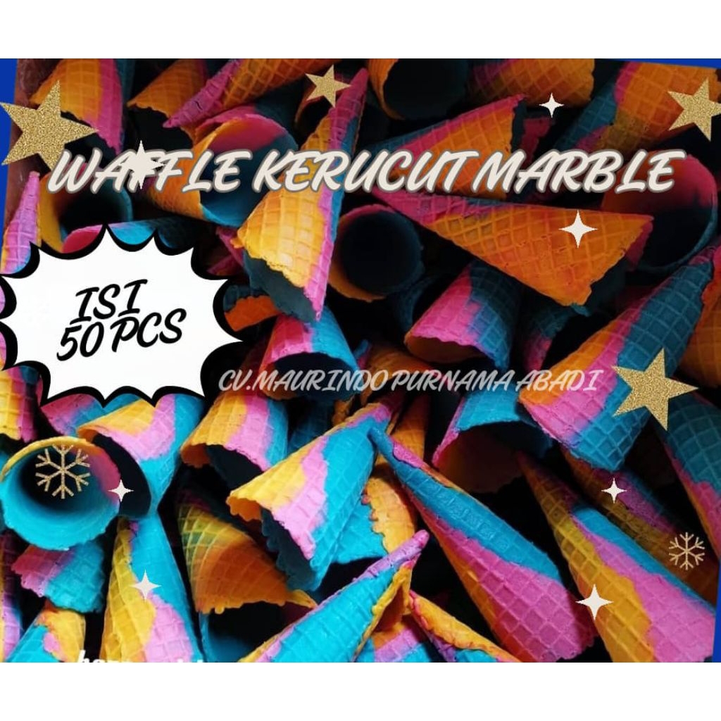 

waffle marble/waffle cone es krim isi 50 pcs
