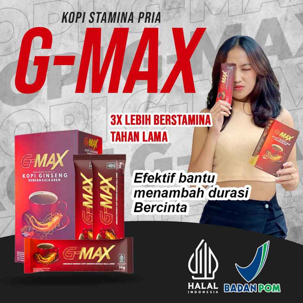 

KOPI GMAX MINUMAN KOPI STAMINA PRIA TAHAN LAMA ORIGINAL 100% EXTRA GINSENG & GULA AREN
