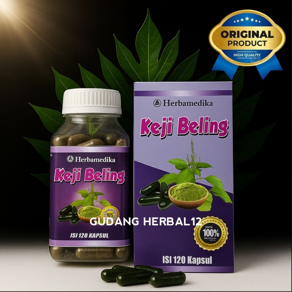 Kapsul Keji Beling / Pecah Beling Herbamedika ( isi 120 kapsul )