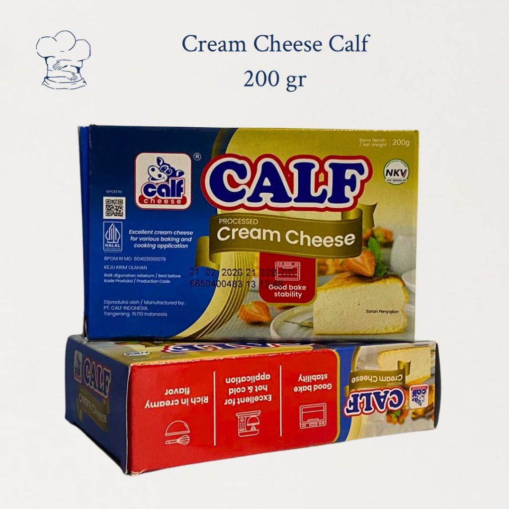 

Calf Cream Cheese 200gr – Keju Krim untuk Baking & Topping