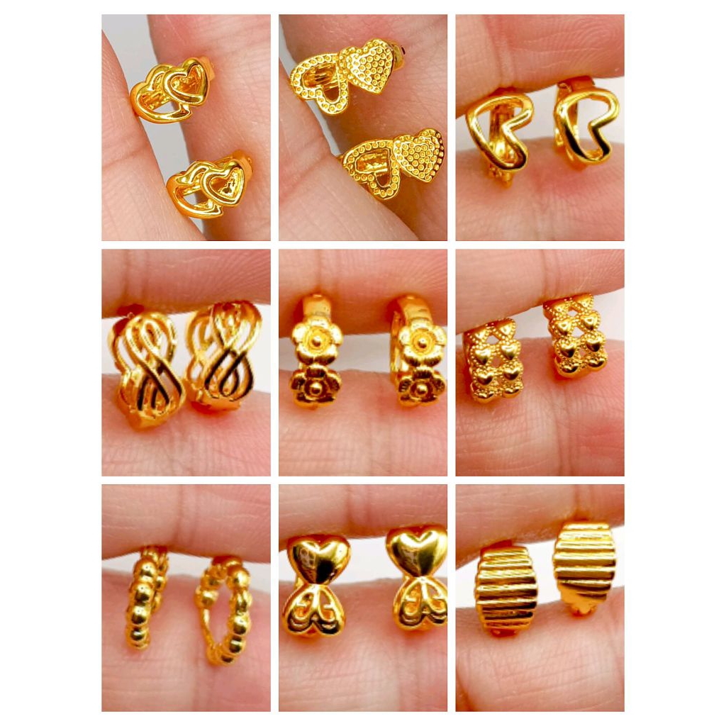 G.5 Anting xuping anak-anak/bayi lapis emas model jepit