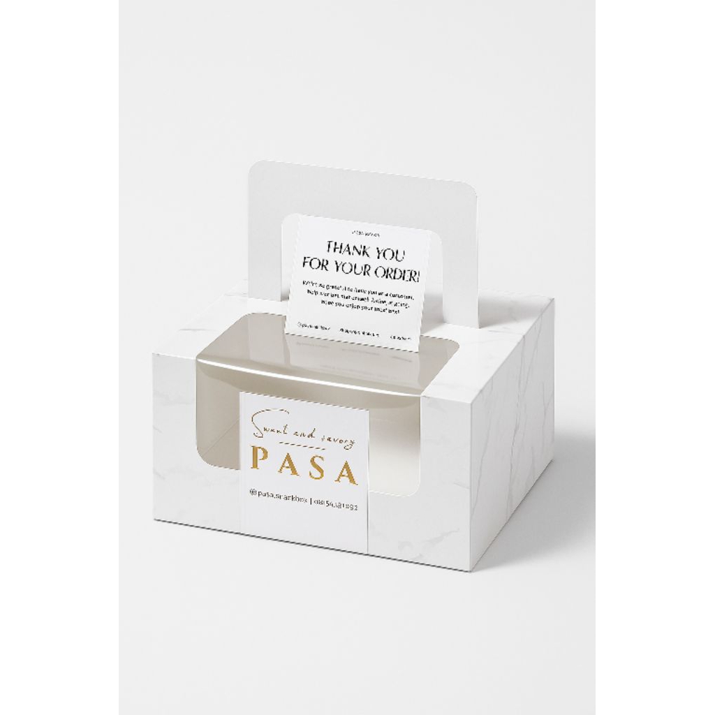 

Kokat Box Hampers Premium 20x20x7 cm - Bisa Custom Ucapan - Bisa Isi 10-20 kue