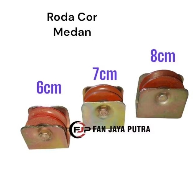 Roda cor Medan pleting 6cm, 7cm, 8cm | Roda cor Medan pintu pagar besi | Aksesories pintu pagar besi