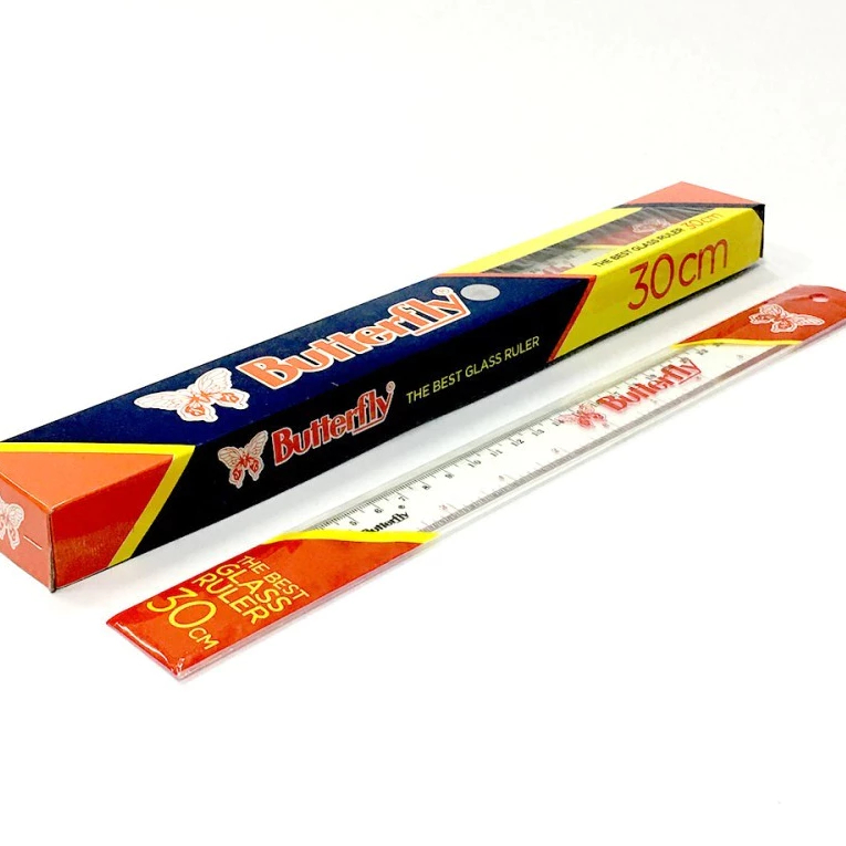 

ADENSURADEN Penggaris 15 / 20 / 30 cm Plastik Butterfly - Transparant Ruler / Terlaris / Termurah
