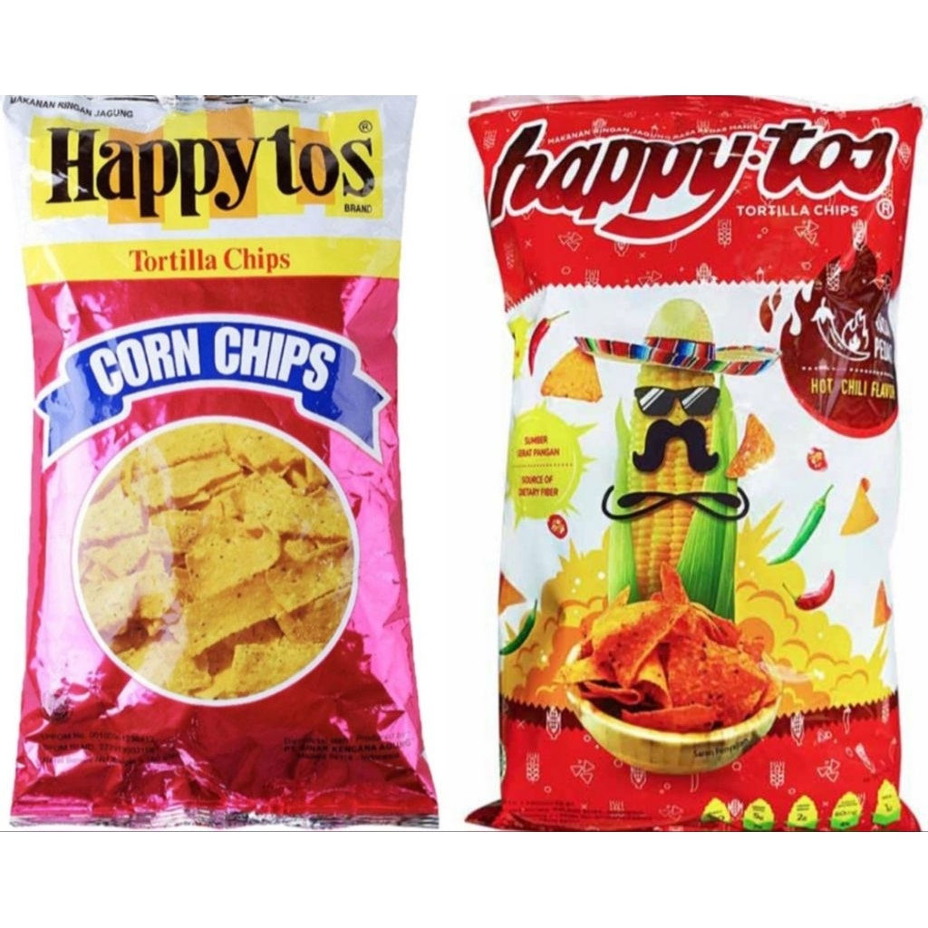 

Happytos Keripik Tortilla Merah & Pedas 140g
