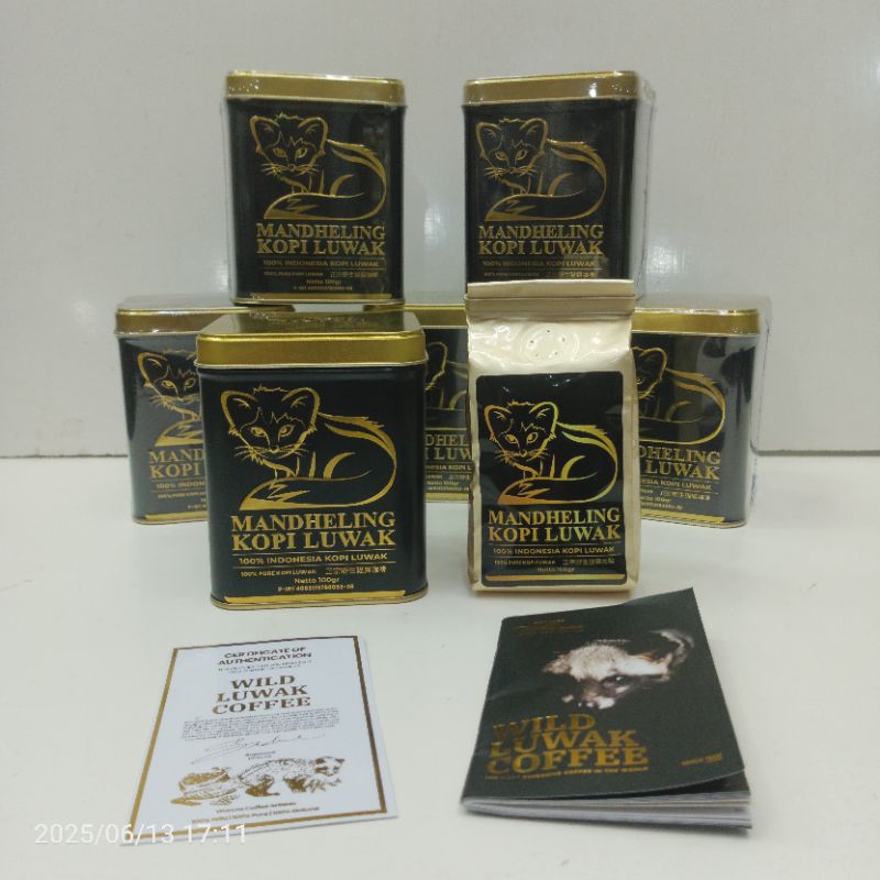 

Worcas Tin Can Mandheling Black 100 Gram | Worcas Wild Luwak Kopi Mandheling Black Tin Can 100 gram | Wild Kopi Luwak Mandheling Black