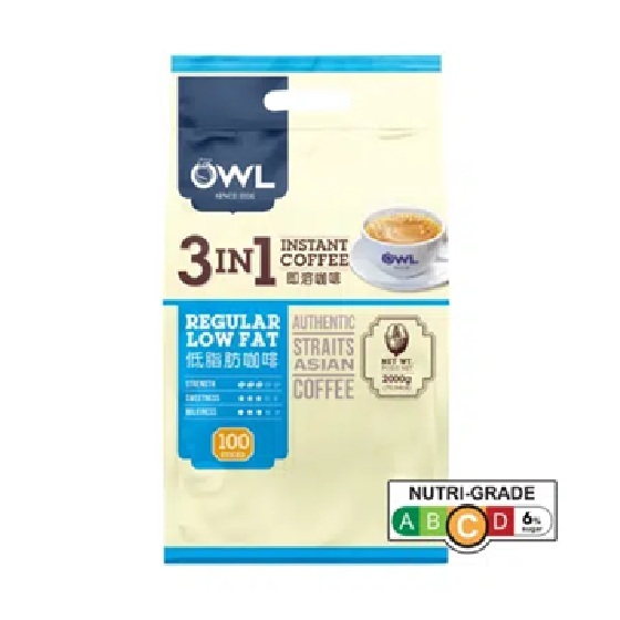 

Owl 3 in 1 Instant Coffee Regular Low Fat 100sX20g