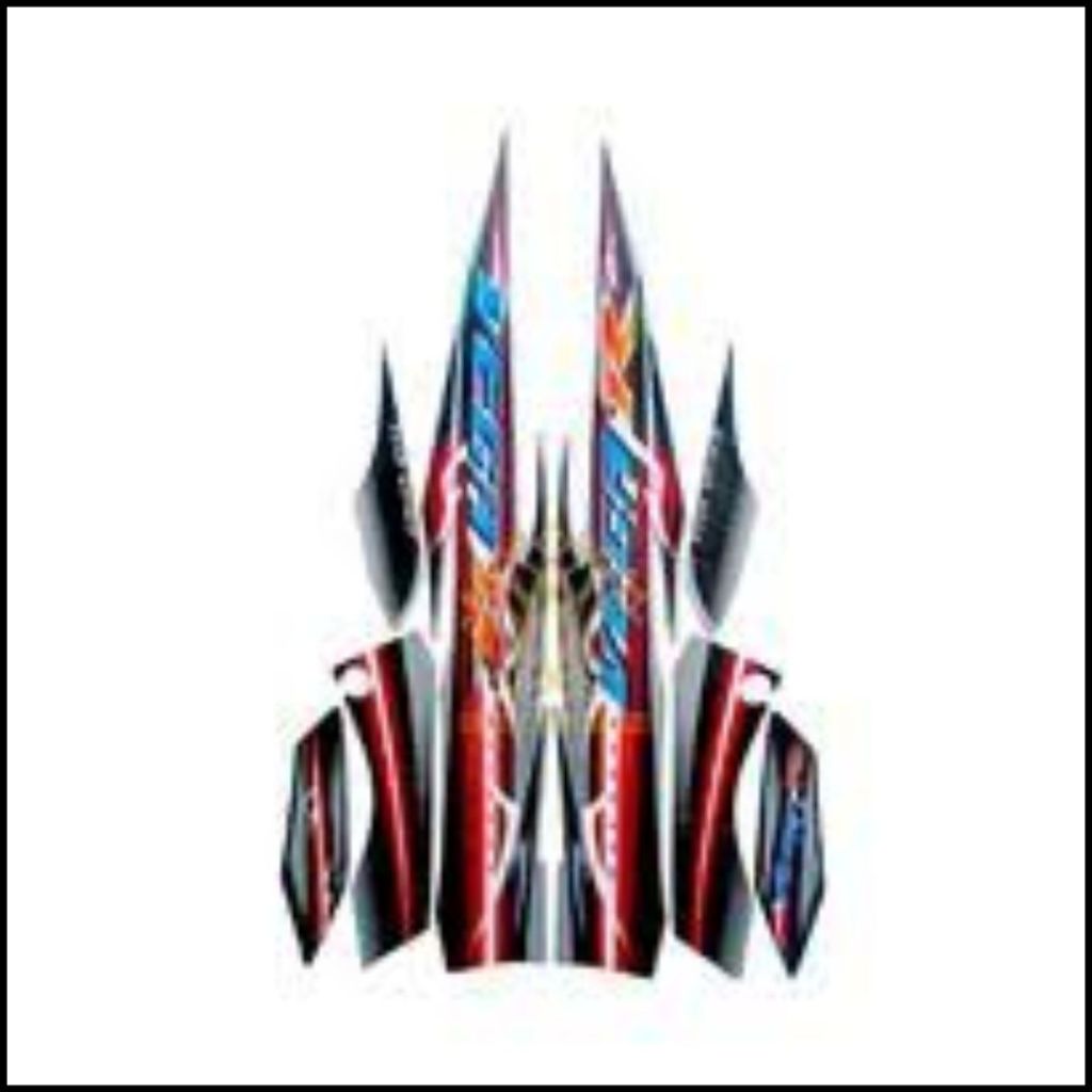 Stiker Striping Yamaha Vega R 2007 Hitam Merah List Stiker Standar Vega New 2007 Berkualitas Terbaik